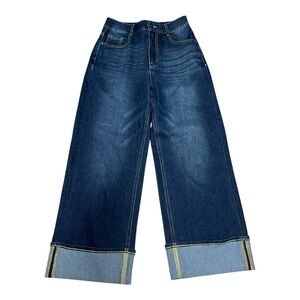 HALARA Deep Blue Ultra Wide Leg Jeans
